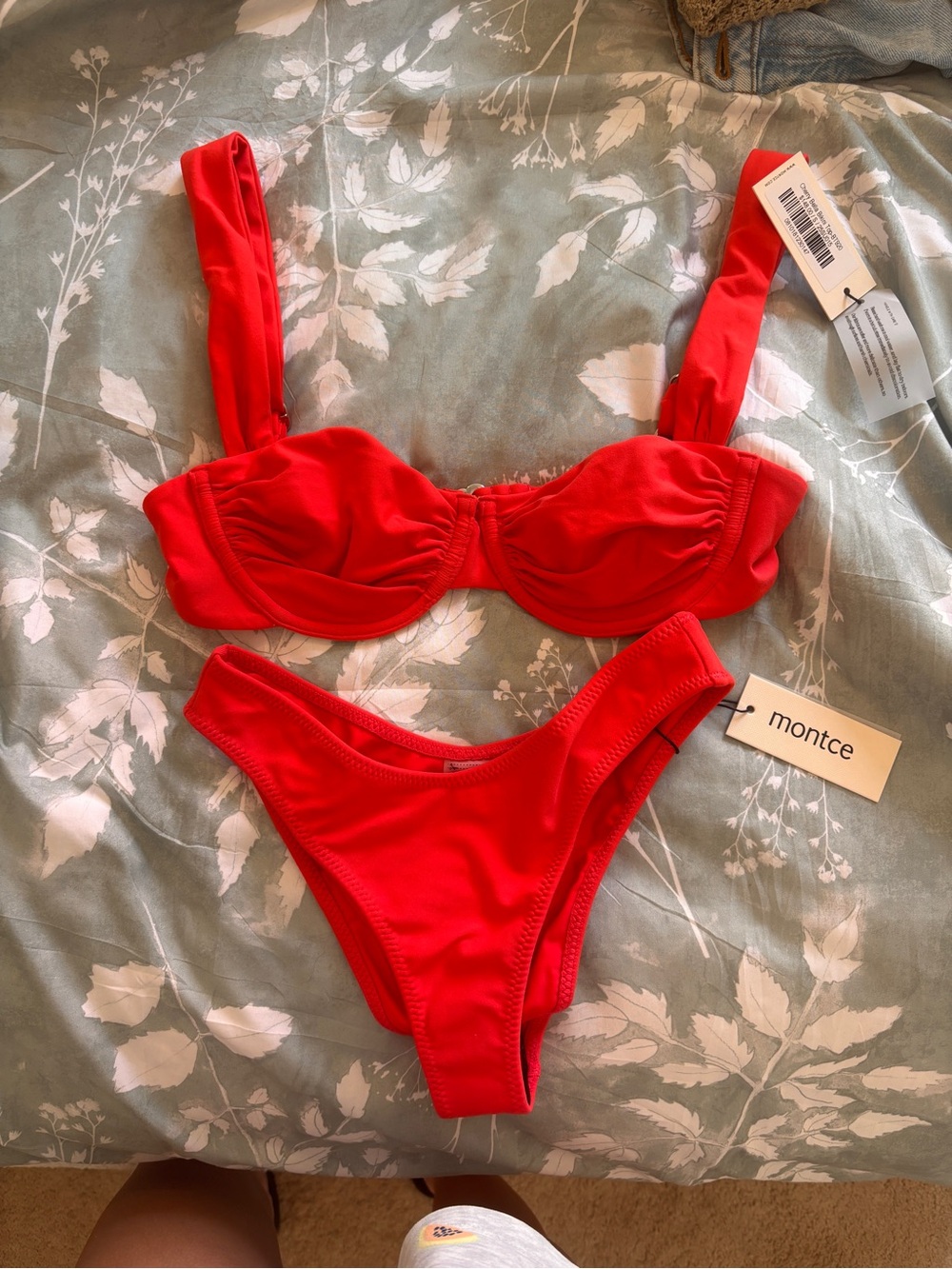 Montce Bright Red Underwire Bikini Set